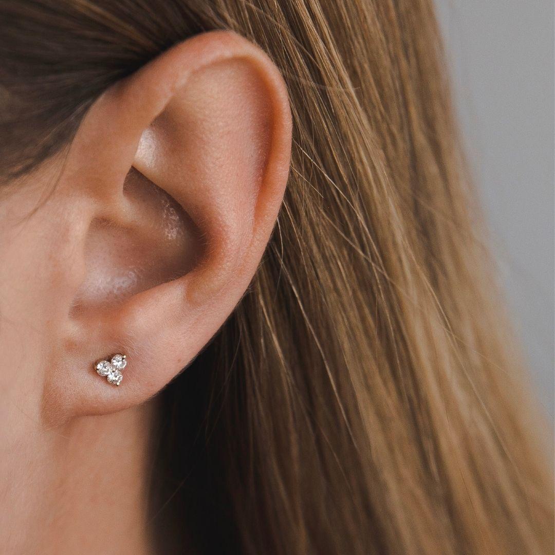 diamond stud earrings size comparison