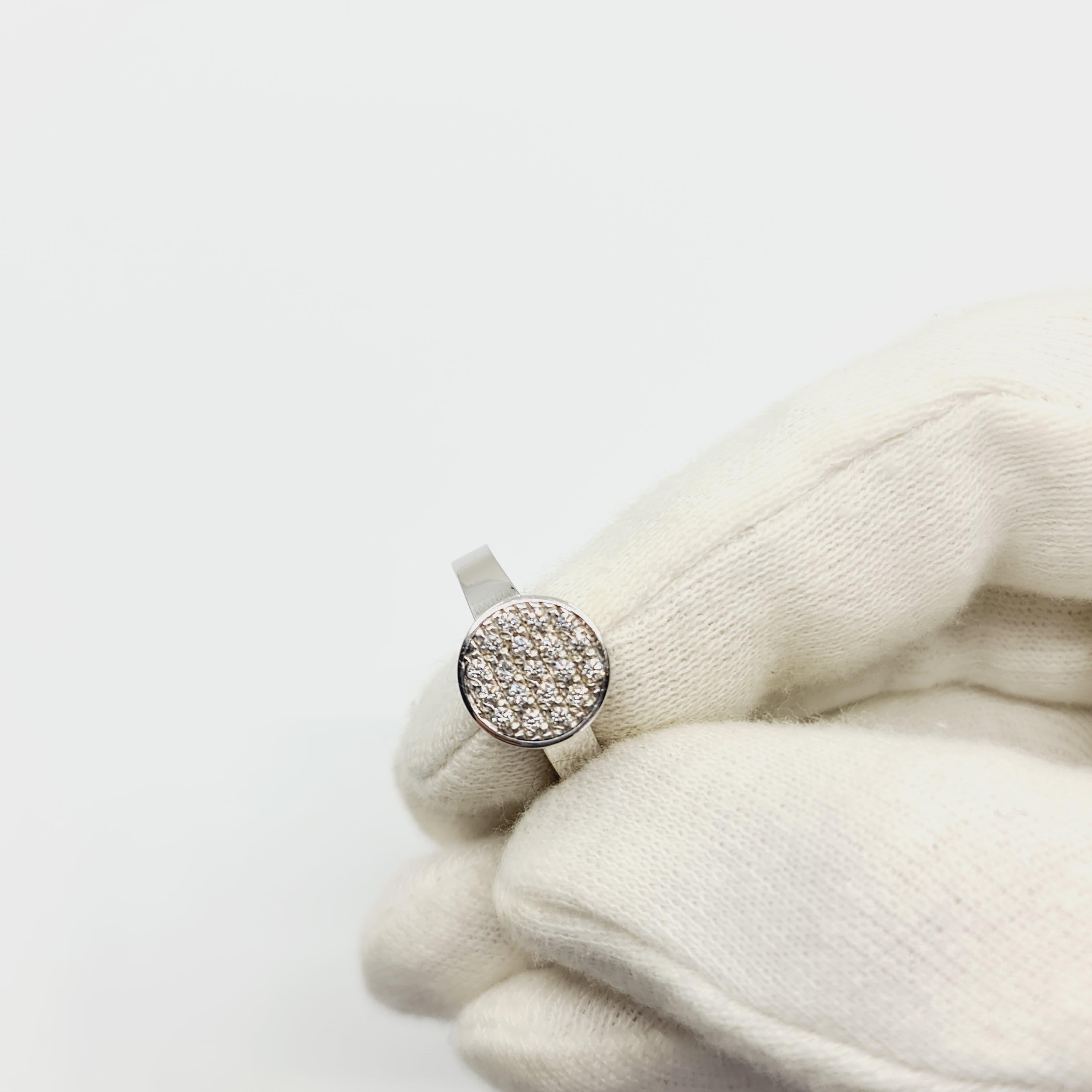 Bague diamant 0.285 carat G/IF Or blanc 18k, 19 diamants taille brillant en vente 4