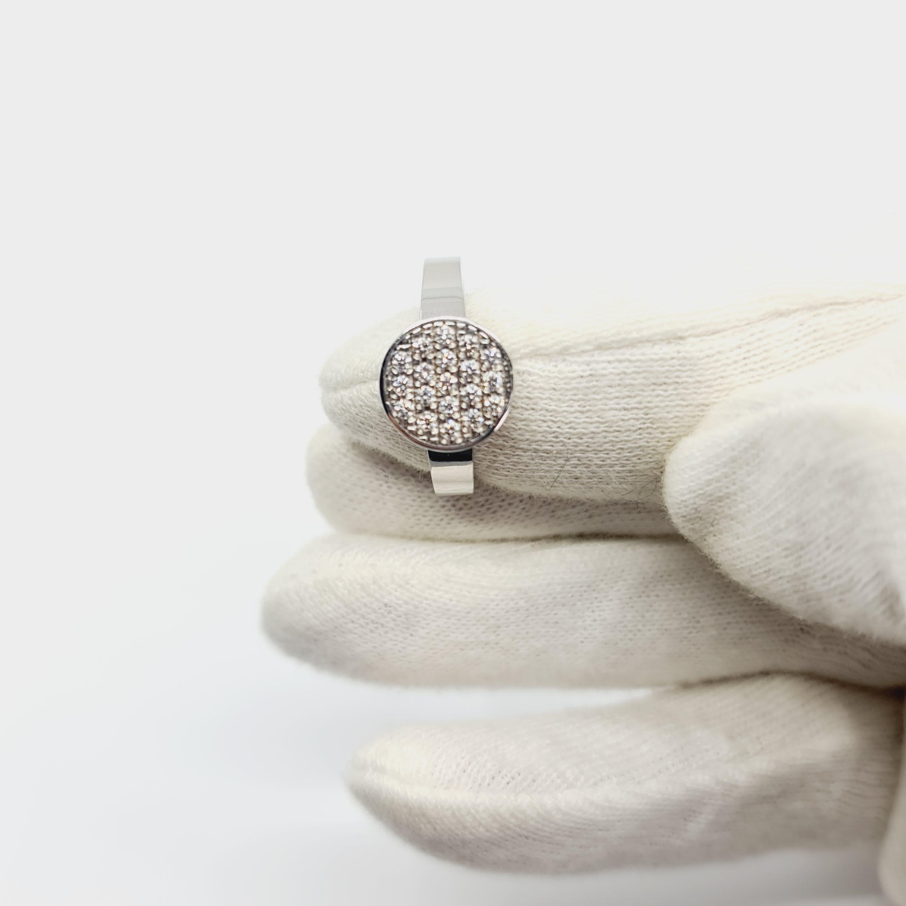 Bague diamant 0.285 carat G/IF Or blanc 18k, 19 diamants taille brillant en vente 1