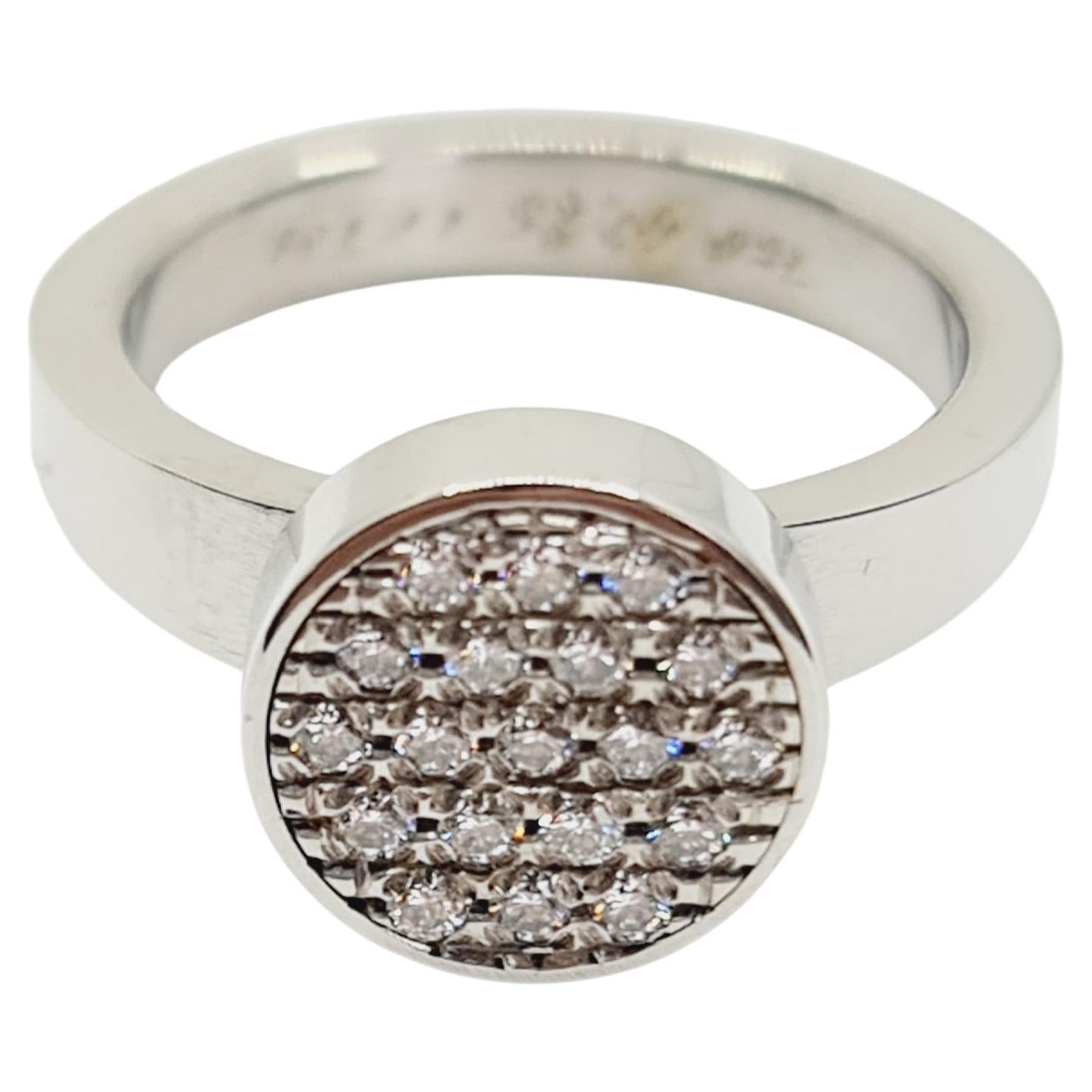 0.285 Carat Diamond Ring G/IF 18k White Gold, 19 Brilliant Cut Diamonds For Sale