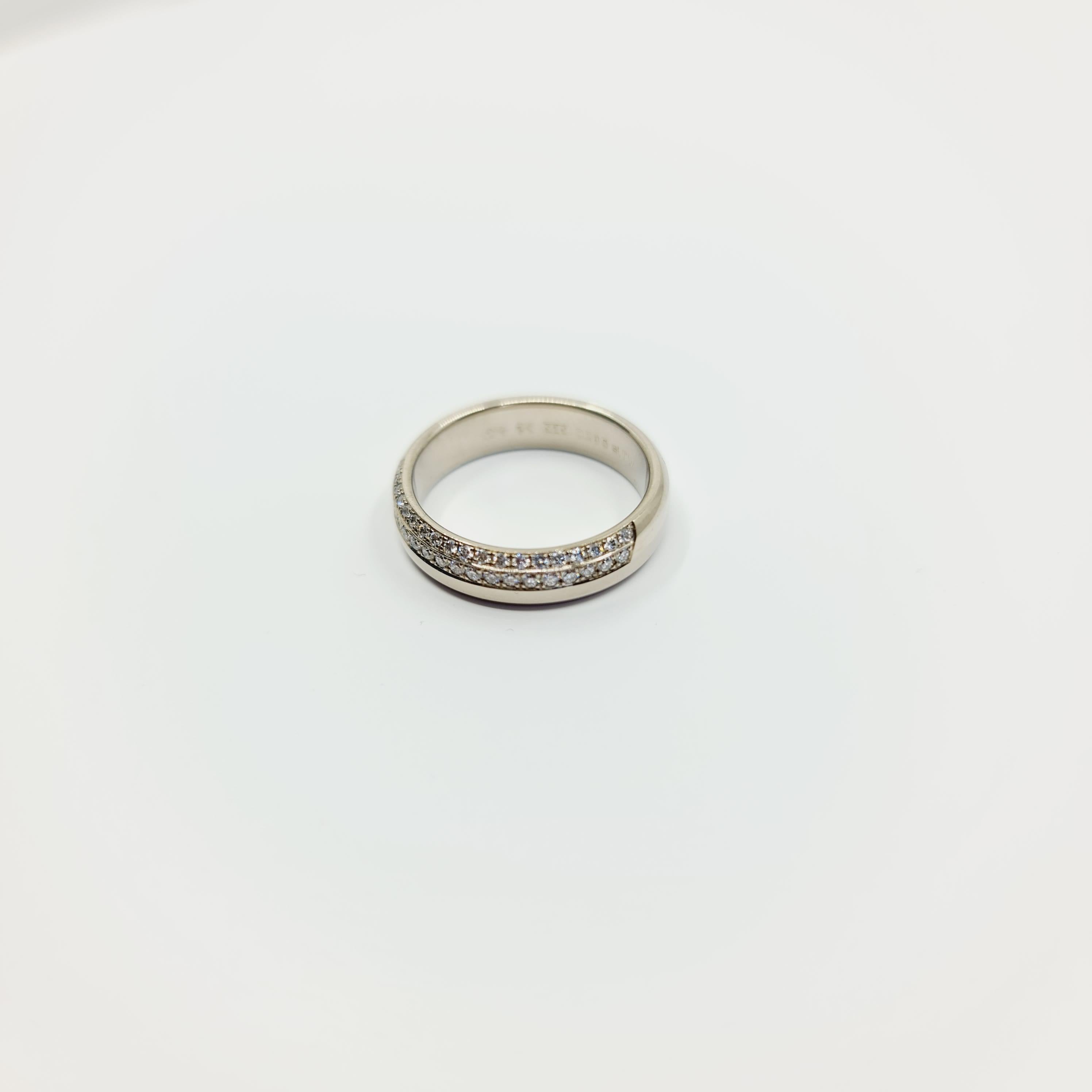 0.285 Carat Diamond Ring G/VS 14k White Gold, Brilliant Cut Pave Diamonds Neuf - En vente à Darmstadt, DE