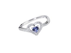 Sunita Nahata Tanzanite 0.29ct. and Diamond Ring in 14Karat White Gold