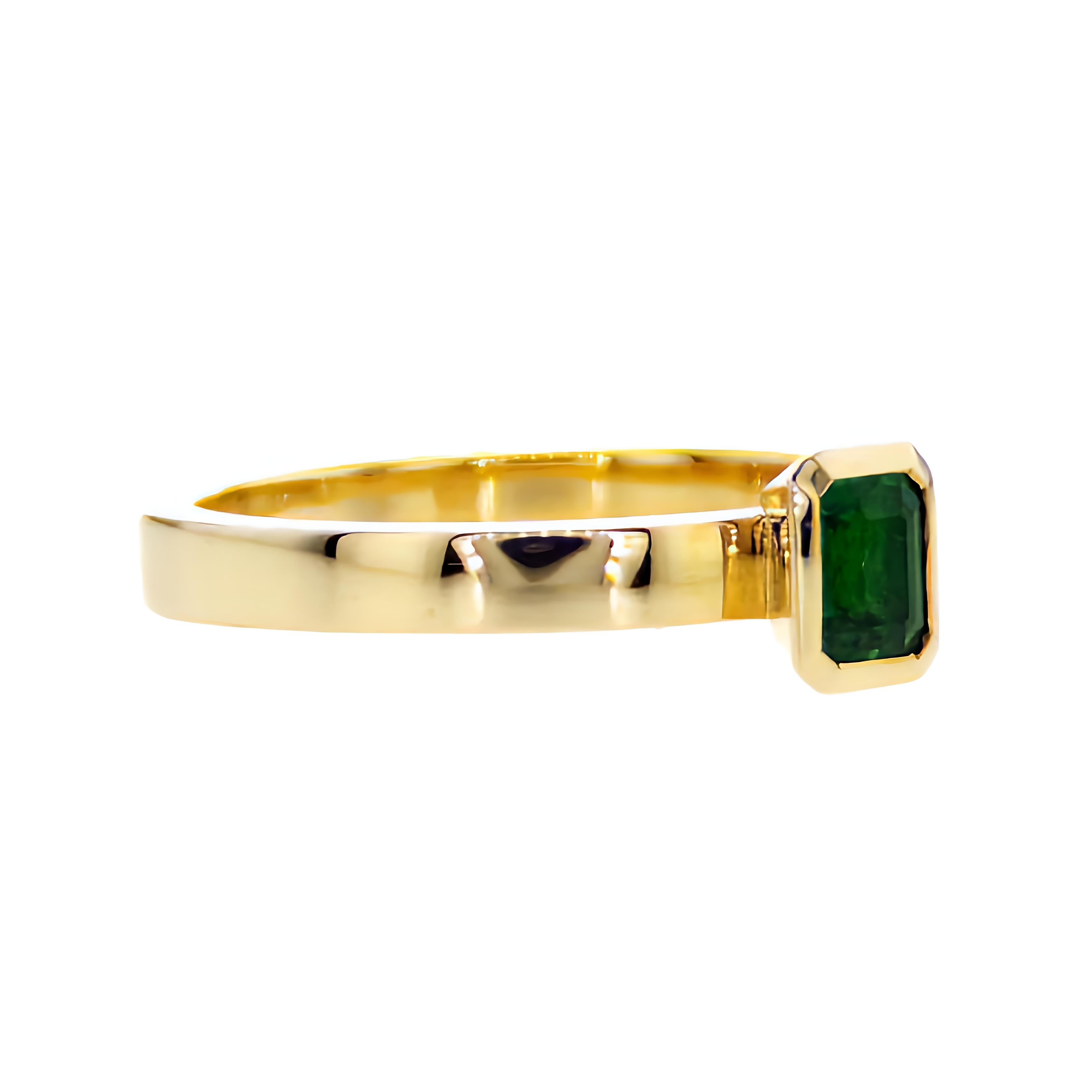 Captivating Emerald Cut Emerald Ring in 14K Gold

Product Description:

Unveiling our Emerald gemstone Ring, a mesmerizing creation that embodies grace, elegance, and timeless beauty. This exquisite ring, featuring a radiant cut emerald set in 14K
