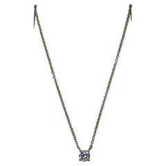 0.28 Karat runder Diamant Solitär-Anhänger Halskette aus 18 Karat Roségold