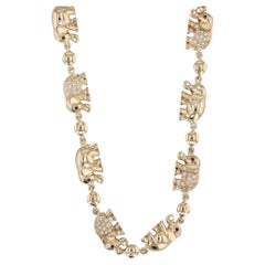 0.28ctw Diamond Ruby Elephant Necklace 14k 18k Yellow Gold 16" 0.28ctw Diamond Ruby Elephant Necklace 14k 18k Yellow Gold 16"