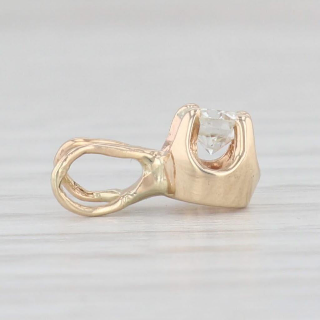 Round Cut 0.28ctw VS2 Round Diamond Solitaire Pendant 14k Yellow Gold