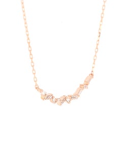 Collier à chaîne en barre baguette en or rose 14 carats de 0,29 carat