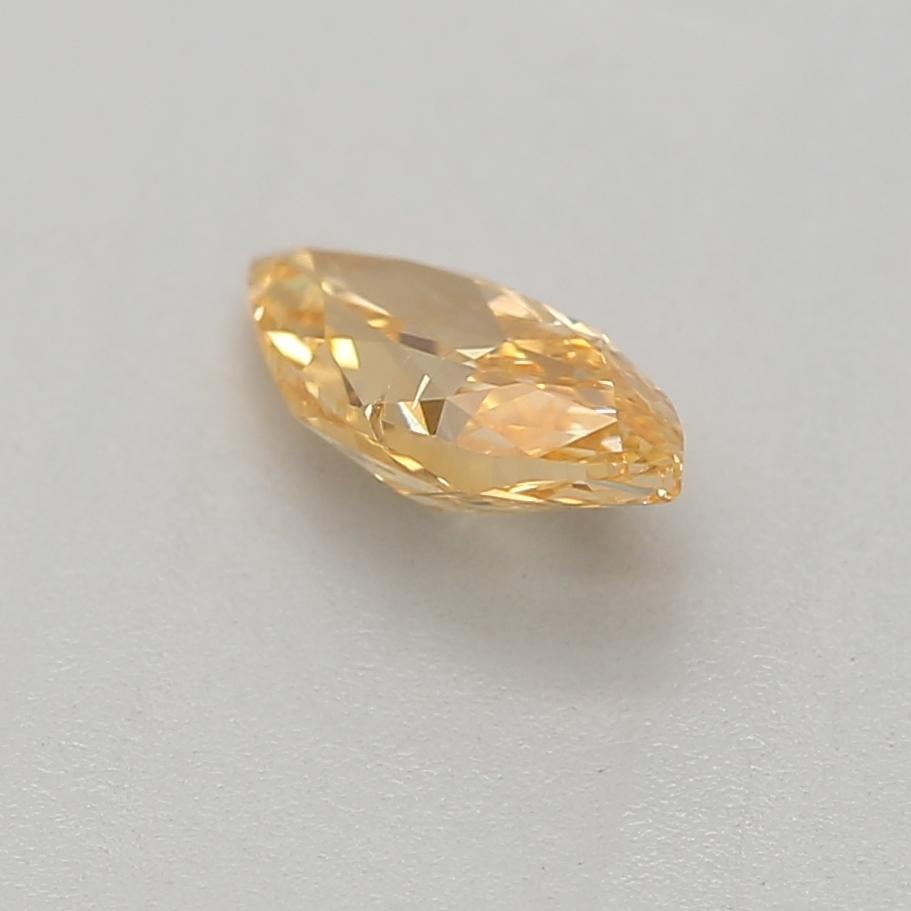 0.29 Carat Fancy Yellow Orange Marquise cut diamond I1 Clarity GIA Certified In New Condition For Sale In Kowloon, HK