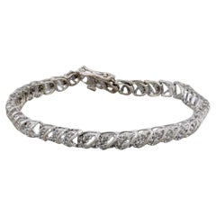 0.29 Karat Diamant-Kettenarmband 14k Weißgold 7,25" 4.4 mm