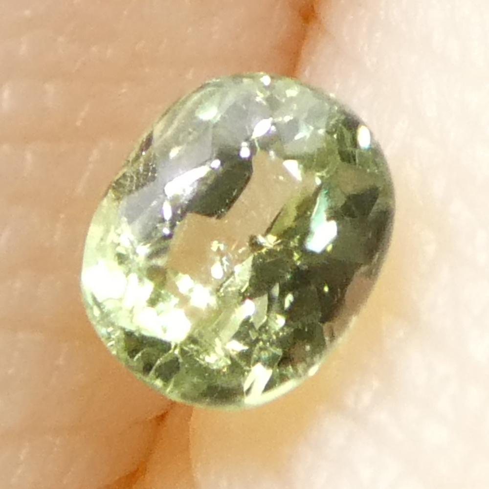 Brilliant Cut 0.2ct Oval Yellowish Green to Greyish Purple Alexandrite from Brazil For Sale