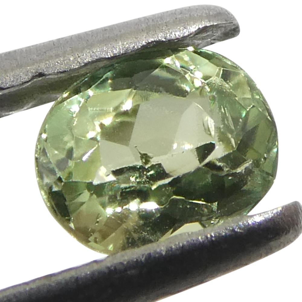 0.2ct Oval Yellowish Green to Greyish Purple Alexandrite from Brazil In New Condition For Sale In Toronto, Ontario