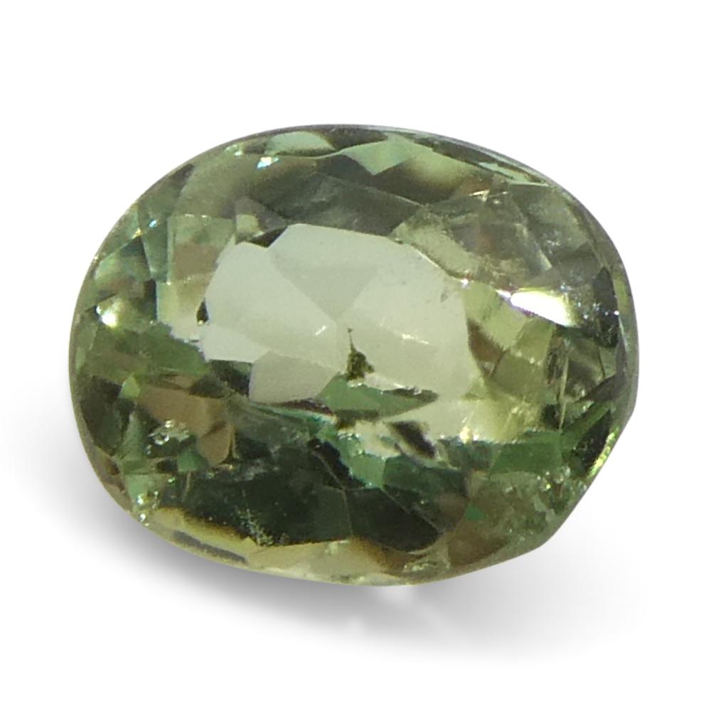 0.2ct Oval Yellowish Green to Greyish Purple Alexandrite from Brazil For Sale 1