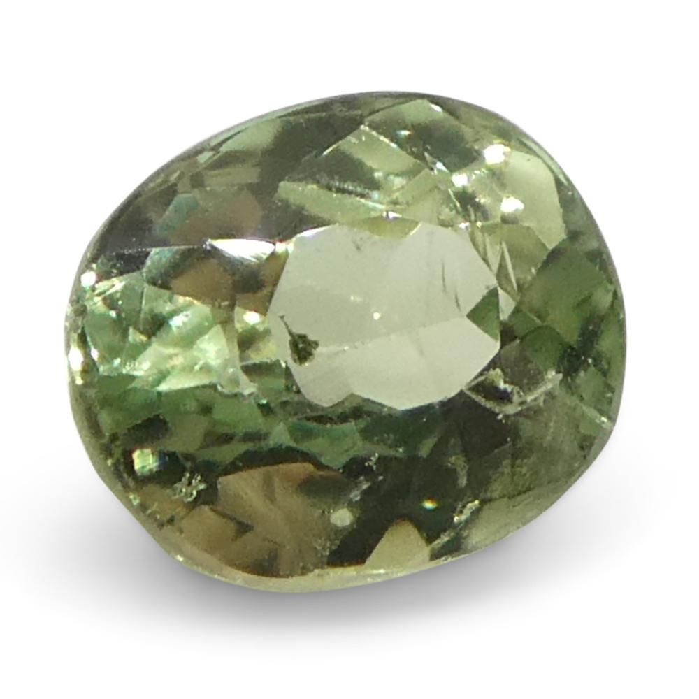 0.2ct Oval Yellowish Green to Greyish Purple Alexandrite from Brazil For Sale 2