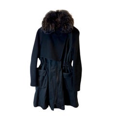 0'2nd for Barney's Long Coat with Rabbit Fur Hood