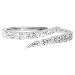 0.3 Carat Diamond Round Cut Wedding Band in 18k White Gold, E VS Diamond Ring