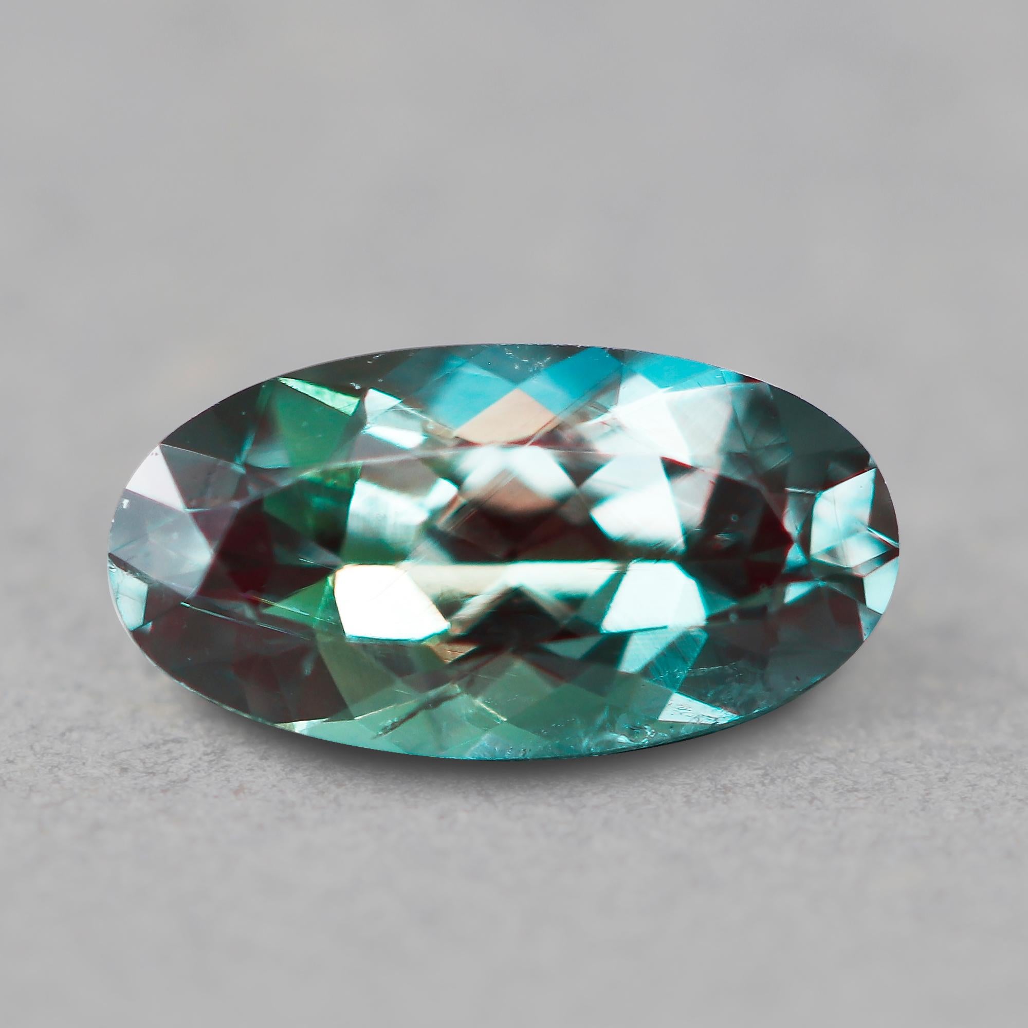 Introducing a captivating piece of nature's marvel, this exquisite listing showcases a mesmerizing 0.3 ct weight oval shape natural Russian Alexandrite. 

The natural Russian Alexandrite is renowned for its remarkable color-changing properties,