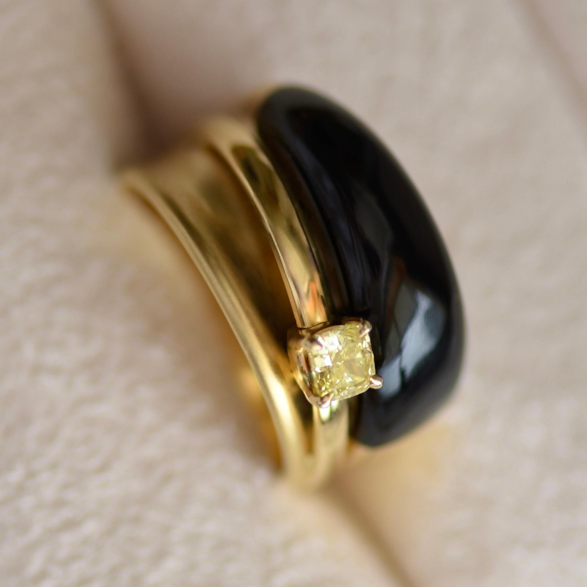 obsidian diamond ring