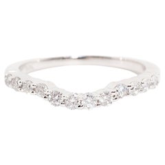 0.30 Carat Curved Vintage Diamond Eternity Band in 14 Carat White Gold