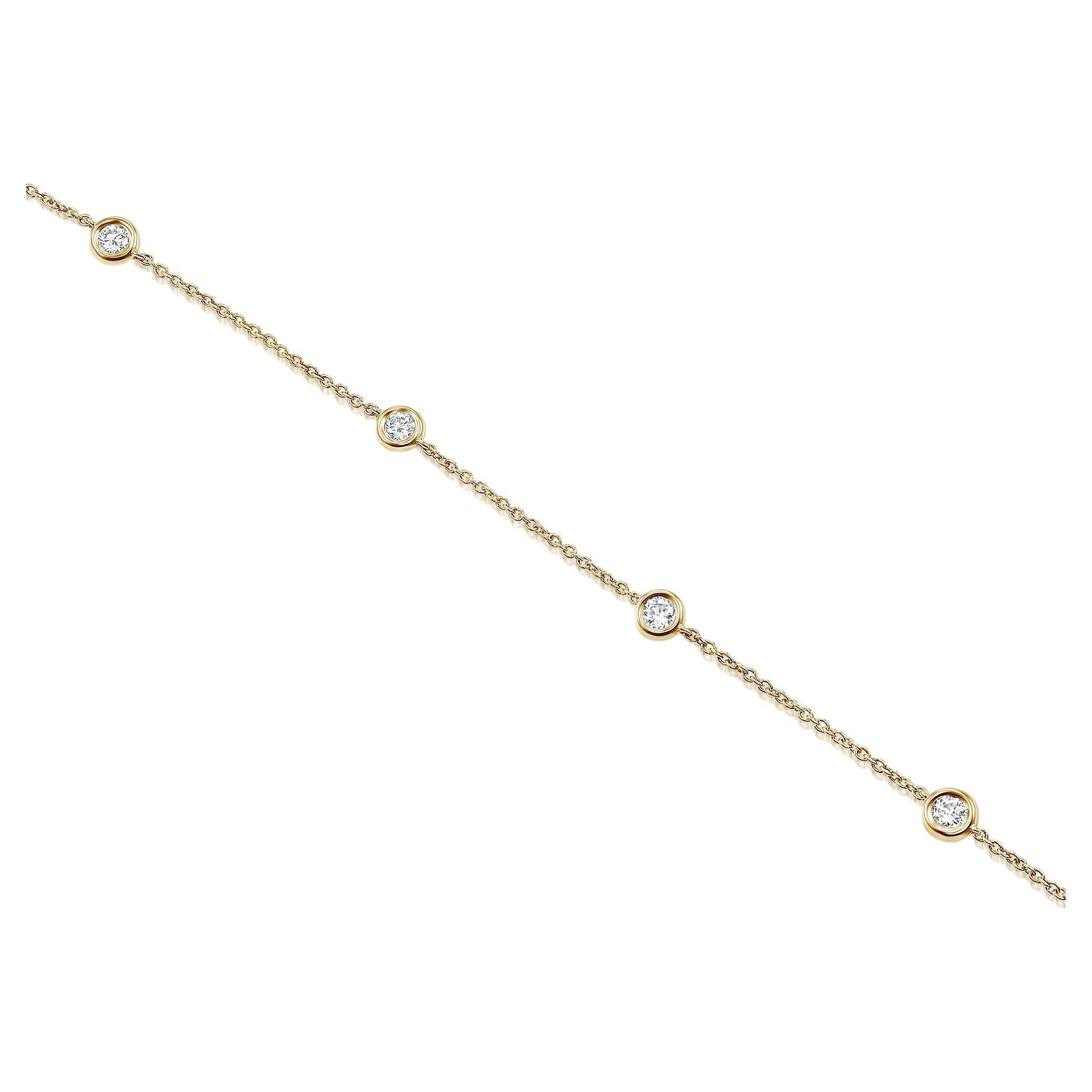 Shlomit Rogel Bracelet en or jaune 14 carats avec diamants de 0,30 carat