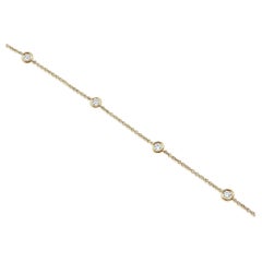 0.30 Carat Diamond by The Yard Bracelet in 14 Karat Yellow Gold, Shlomit Rogel