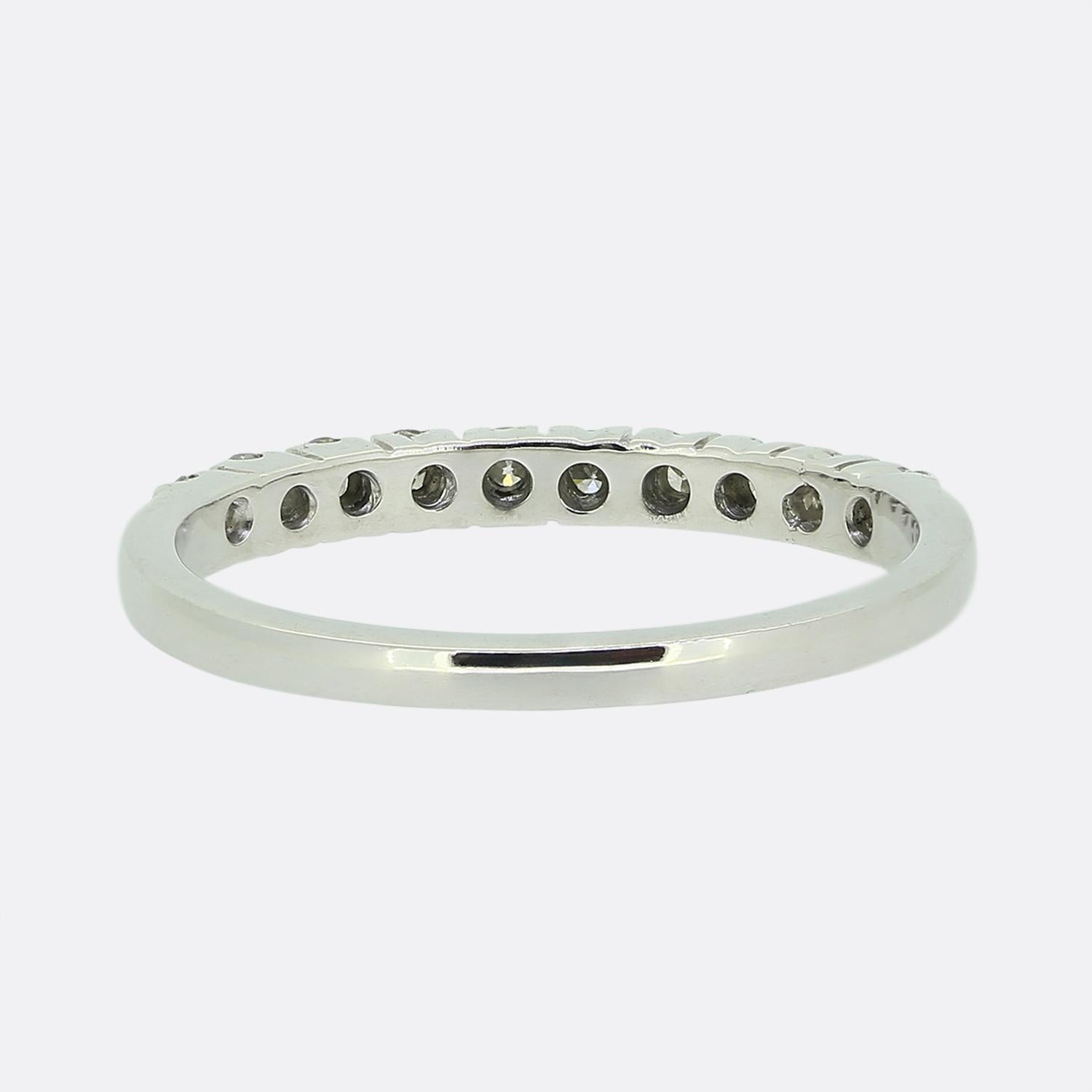 Brilliant Cut 0.30 Carat Diamond Half Eternity Ring For Sale