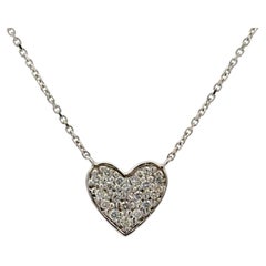 0,30 Karat Diamant-Herz-Anhänger-Halskette aus 14K Weißgold F-G Farbe VS1-VS2