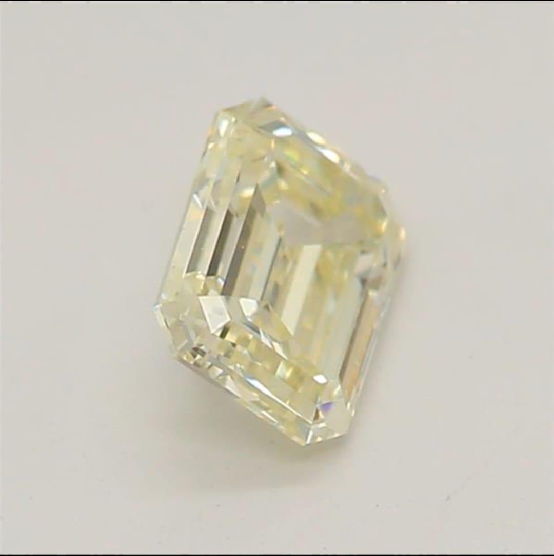 **100% NATURAL FANCY COLOUR DIAMOND**

✪ Diamond Details ✪

➛ Shape: Emerald
➛ Colour Grade: N
➛ Carat: 0.30
➛ Clarity: VS1
➛ GIA Certified 

^FEATURES OF THE DIAMOND^

This 0.30 carat Emerald shaped diamond is a timeless and sophisticated choice