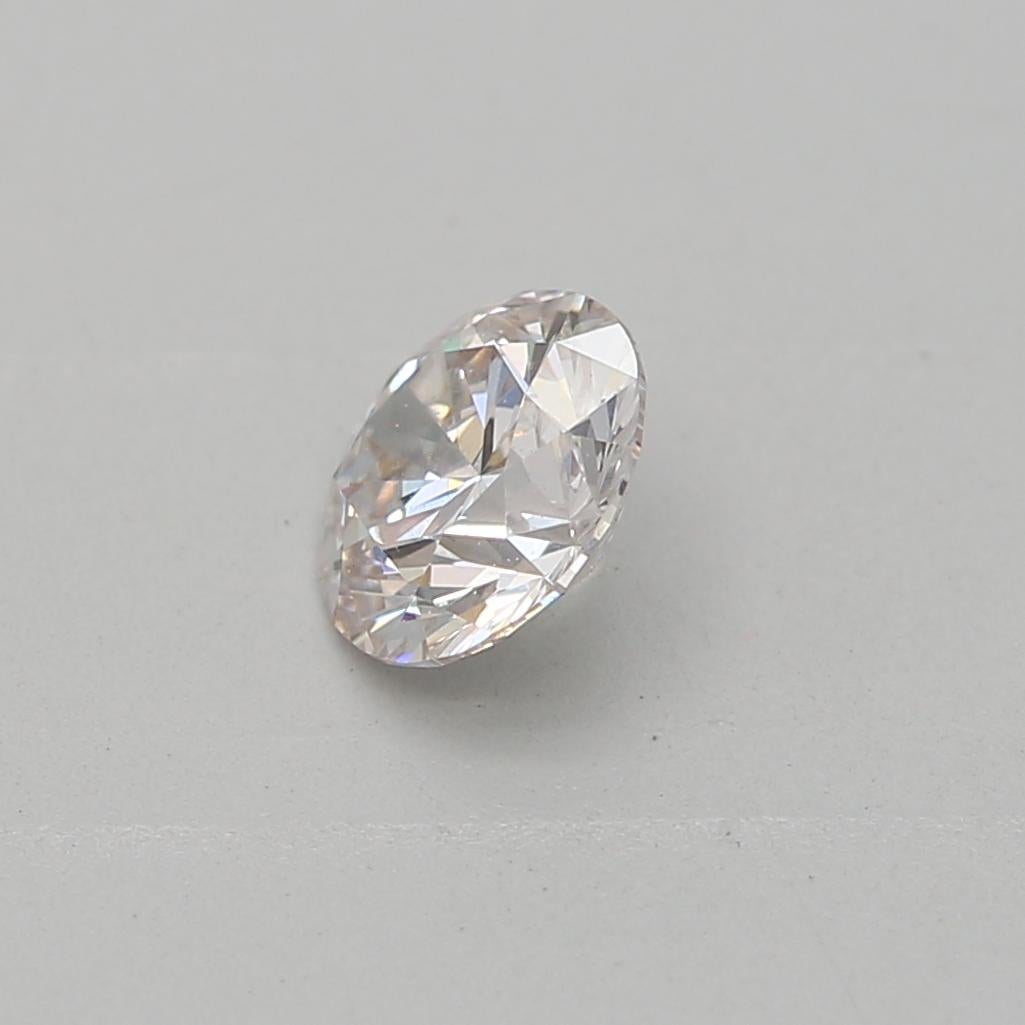 Round Cut 0.30 Carat Faint Pink Round cut diamond VS1 Clarity GIA Certified For Sale