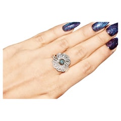 Anello con diamante verde di fantasia da 0,30 carati, con purezza VS e certificato AGL
