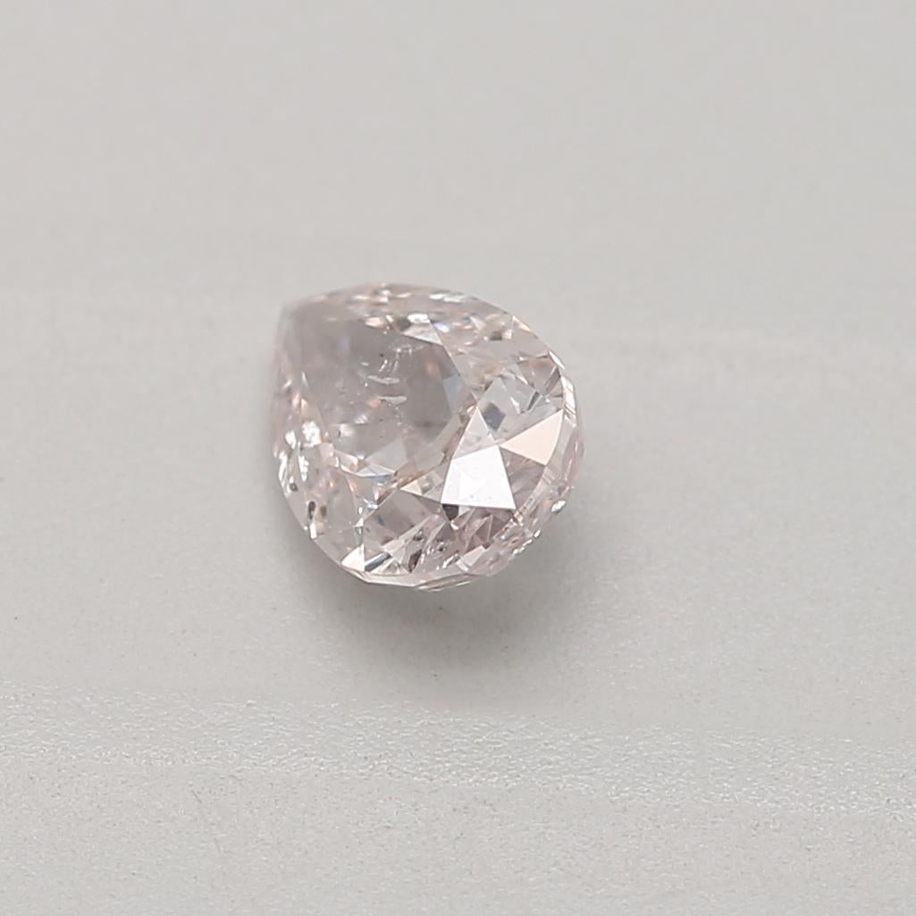Pear Cut 0.30 Carat Light Pink Pear cut diamond I1 Clarity GIA Certified For Sale