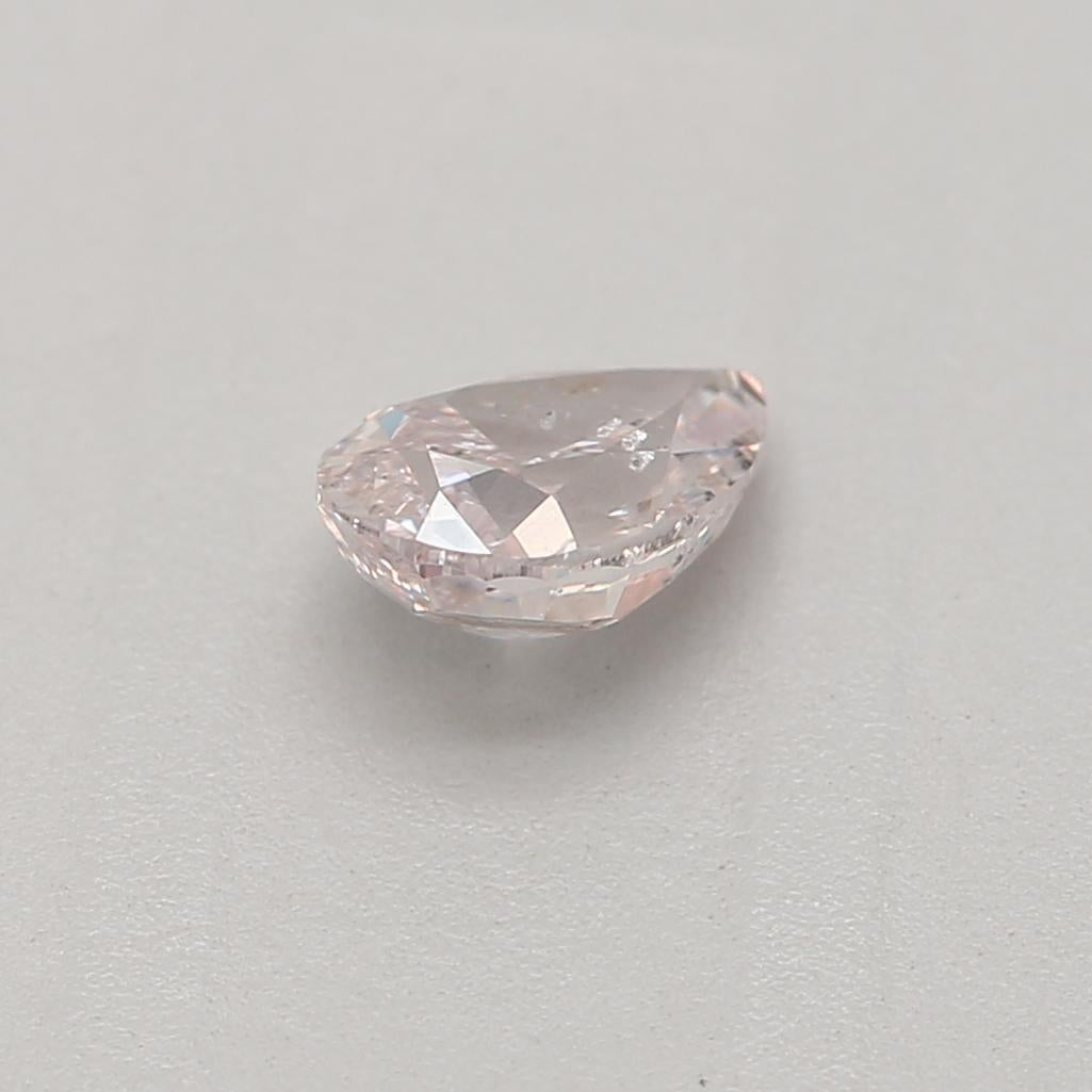 0.30 Carat Light Pink Pear cut diamond I1 Clarity GIA Certified In New Condition For Sale In Kowloon, HK