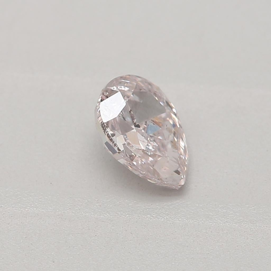 Women's or Men's 0.30 Carat Light Pink Pear cut diamond I1 Clarity GIA Certified For Sale