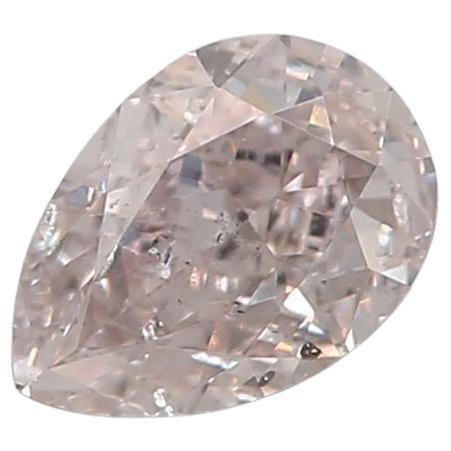 0.30 Carat Light Pink Pear cut diamond I1 Clarity GIA Certified For Sale