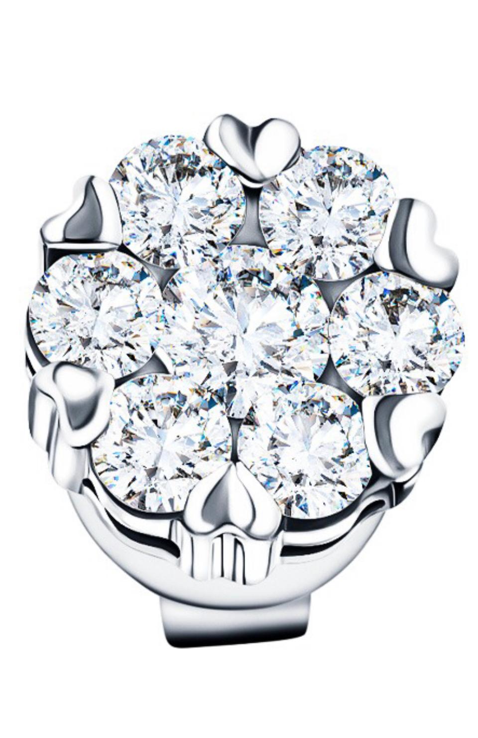 0,30 Karat Mini Gänseblümchen Cluster runder Brillant 18 KT Gold Ohrstecker Diamant Ohrringe (Rundschliff) im Angebot