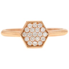 0.30 Carat Natural Diamond 14 Karat Solid Rose Gold Band Ring