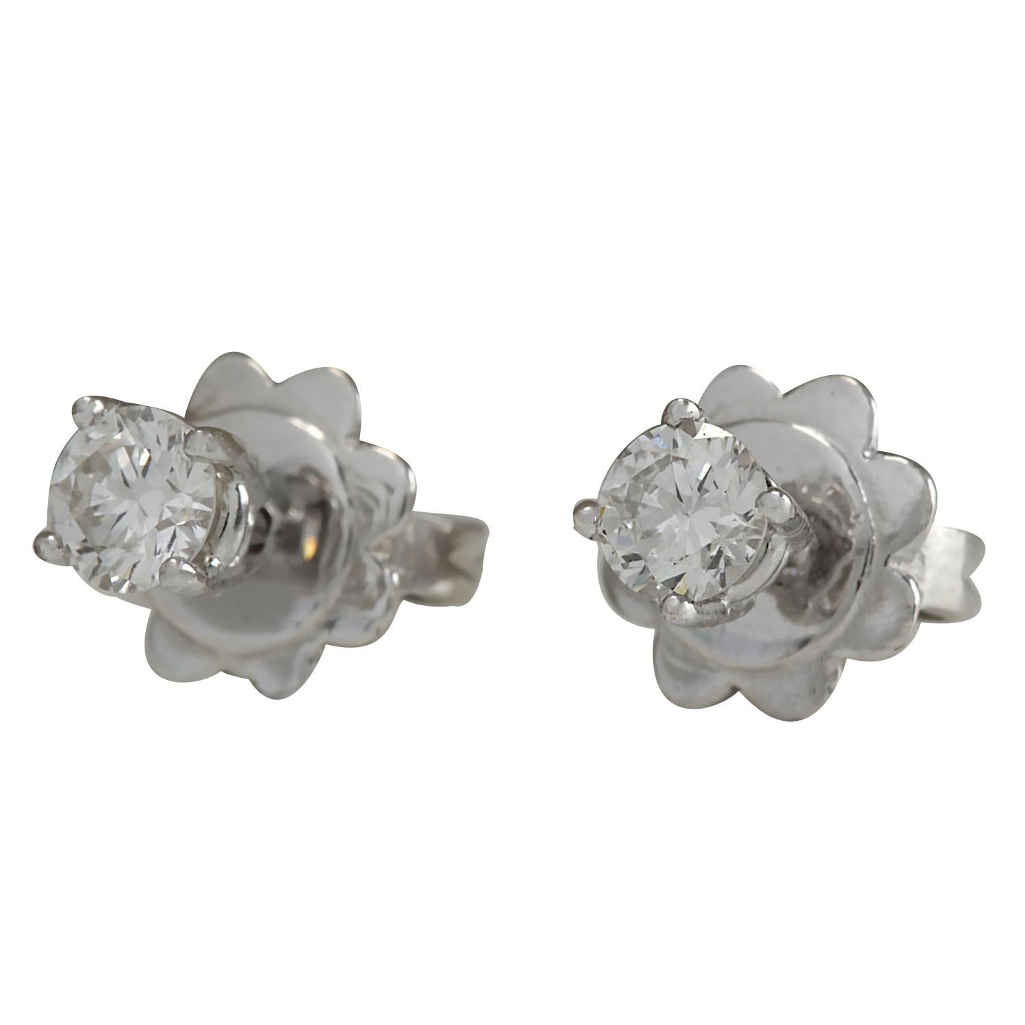 Stamped: 14K White Gold
Earrings Width: 3.20 mm
Total Natural Diamond Weight is 0.30 Carat
Color: F-G, Clarity: VS2-SI1
Face Measures: 3.20x3.20 mm
Sku: [703182W]