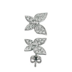 0.30 Carat Natural Diamond Butterfly Earrings G SI 14 Karat White Gold
