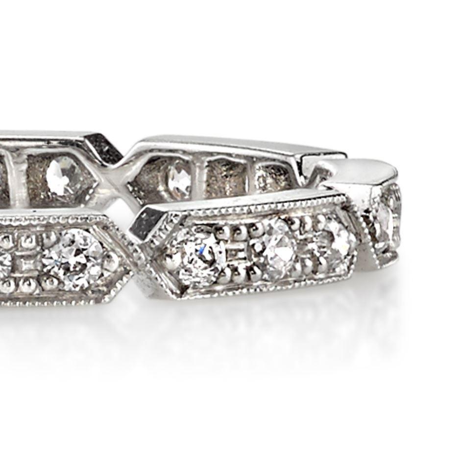 For Sale:  Handcrafted Carly Old European Cut Diamond Eternity Band by Single Stone 2