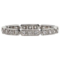 Eternity-Ring von Single Stone, handgefertigter Carly-Diamant im alteuropäischen Schliff
