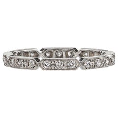 Handcrafted Carly Old European Cut Diamond Eternity Band by Single Stone