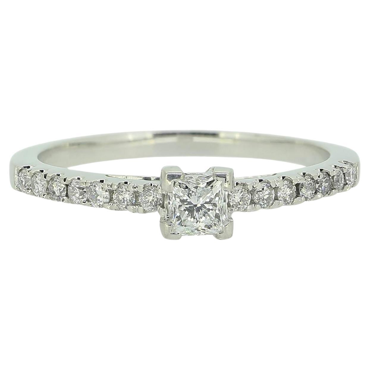0.30 Carat Princess Cut Diamond Engagement Ring
