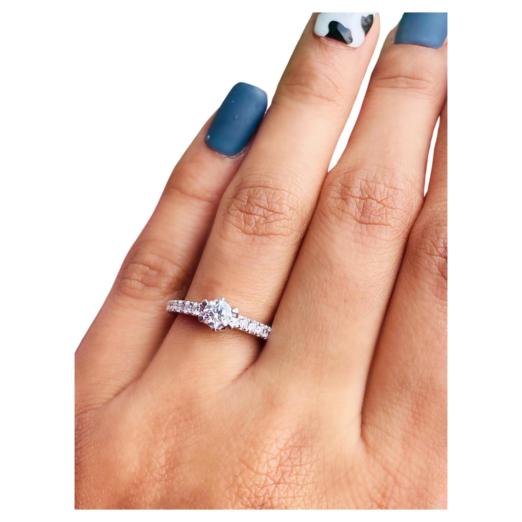 0.30 Carat White Diamond Ring IF clarity GIA Certified