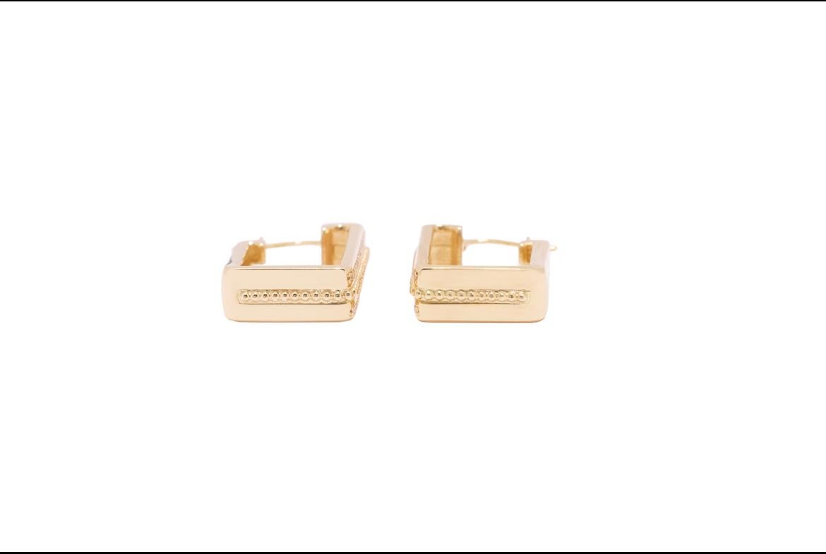 0.30 Carat Diamond Square Hoop Yellow Gold Earrings In New Condition For Sale In Toronto, CA