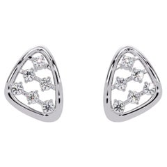 0.30 CTW Diamond Triangle Stud Earrings in 14K Gold, SI+ Geometric Studs