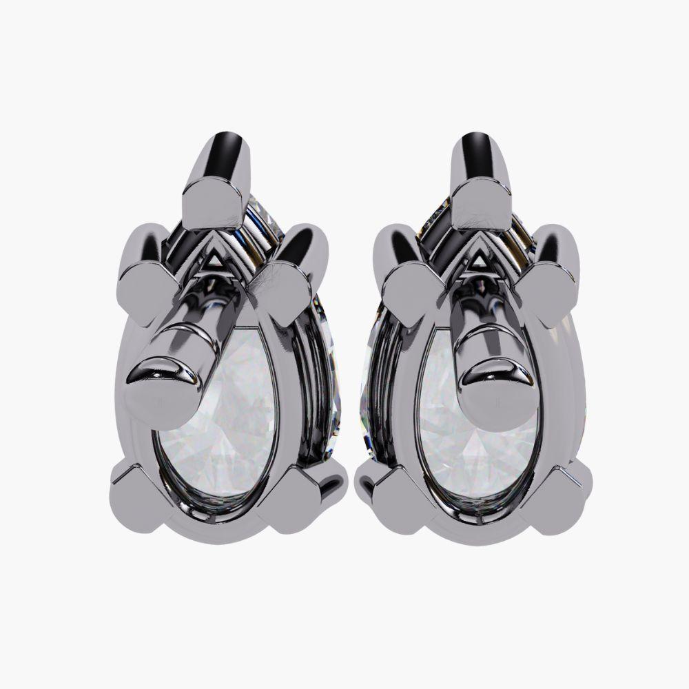 0.30 Ctw Pear-Shaped Diamond Stud Earrings 14K Gold For Sale 12