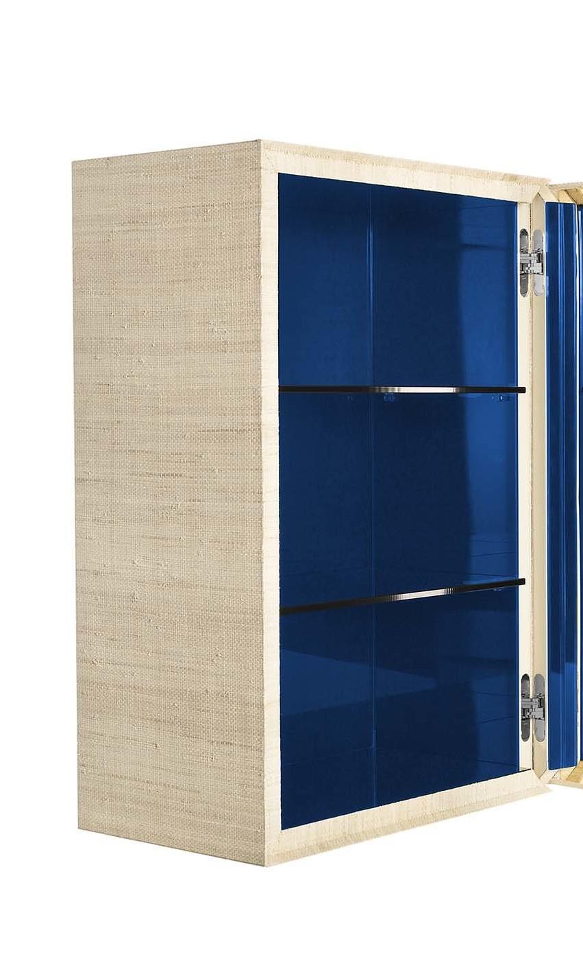 Italian 03.03 Collection Blue Wall Cabinet