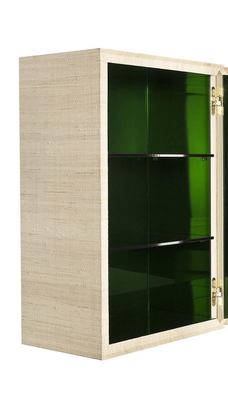 Italian 03.03 Collection Green Wall Cabinet