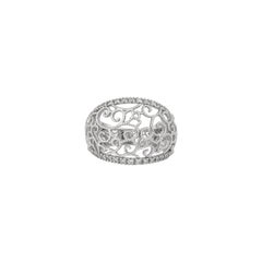 Sunita Nahata Diamant 0,30ct. Cocktail- und ausgefallener Ring aus 18 Karat Weißgold.