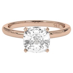 0.30CT Cushion Cut Solitaire GH Color I1 Clarity Natural Diamond Wedding Ring