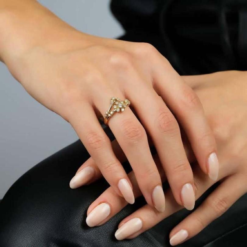 0,30 Karat Diamant-Cluster-Ring (Moderne) im Angebot